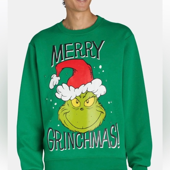 Green Grinch Christmas Sweatshirt - Picture 1 of 4